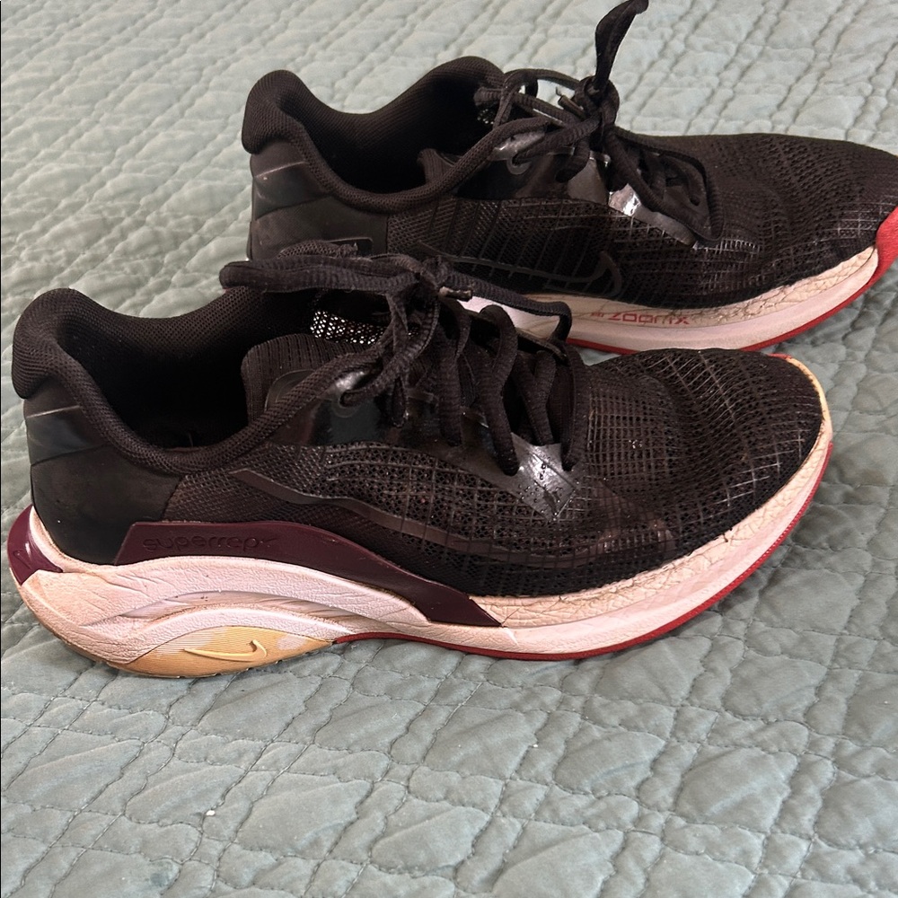 Nike Black and Red Athletic Shoes
